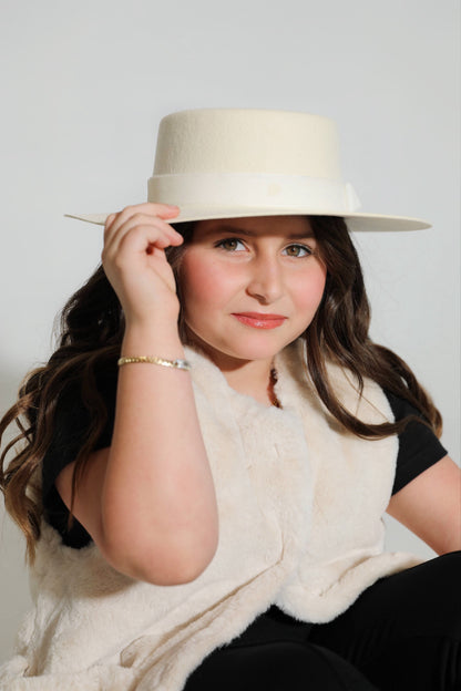 Boater hat little girl